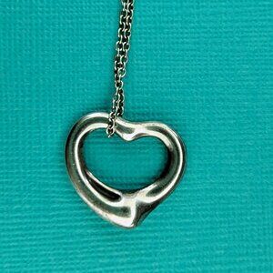 Tiffany & Co Elsa Peretti Open Heart Pendant in Silver